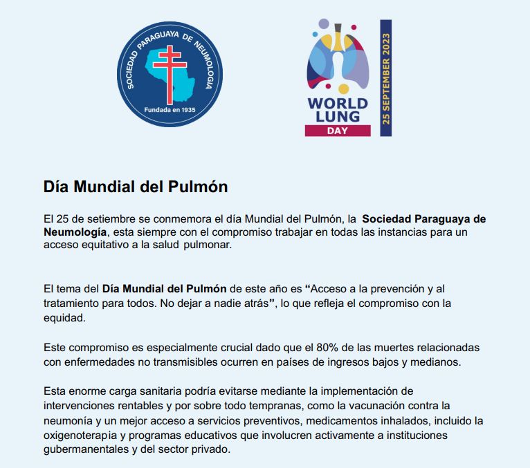 Dia Mundial del Pulmón